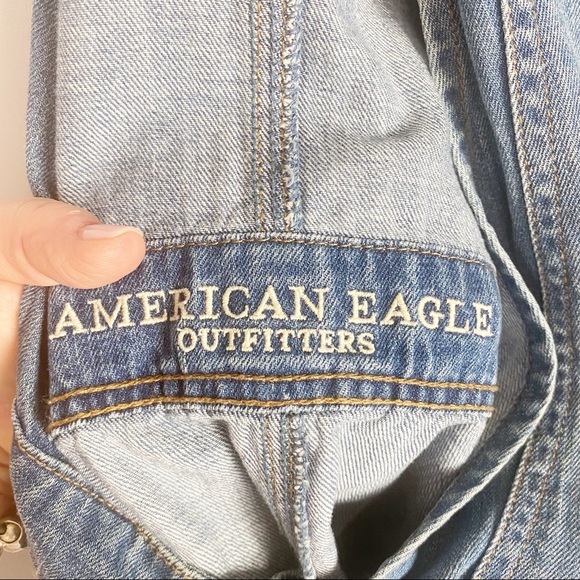 AMERICAN‎ EAGLE DISTRESSED SHORT OVERALLS XS - Picture 7 of 13